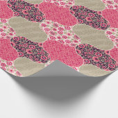 Floral Marokkaanse Patroon Roze Cadeaupapier (Hoek)