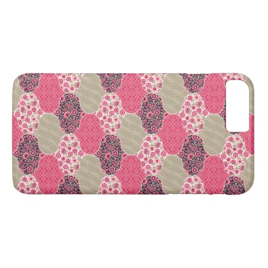  Floral Marokkaanse Patroon Roze Case-Mate iPhone Case (Achterkant (Horizontaal))