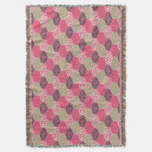  Floral Marokkaanse Patroon Roze Deken (Voorkant Verticaal)