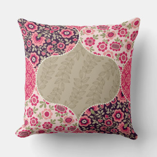 Floral Marokkaanse Patroon Roze Kussen