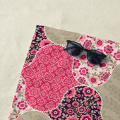  Floral Marokkaanse Patroon Roze Strandlaken (In situ)