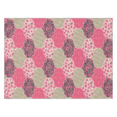  Floral Marokkaanse Patroon Roze Tafelkleed (Voorkant (Horizontaal))