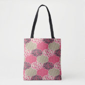 Floral Marokkaanse Patroon Roze Tote Bag (Voorkant)