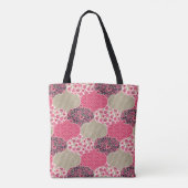 Floral Marokkaanse Patroon Roze Tote Bag (Achterkant)