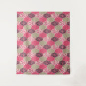  Floral Marokkaanse Patroon Roze Wandkleed (Voorkant)