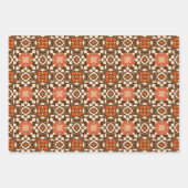 Floral Marokkaanse Tegel, Rood/Terug, Blauw, Roest Inpakpapier Vel (Voorkant 3)