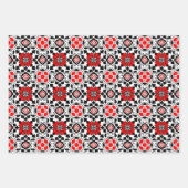 Floral Marokkaanse Tegel, Rood/Terug, Blauw, Roest Inpakpapier Vel (Voorkant)