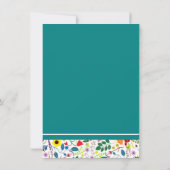 Floral Mason Jar Baby shower Bingo Kaart (Achterkant)