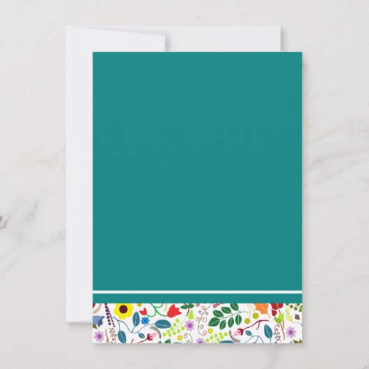 Floral Mason Jar Baby shower Bingo Kaart (Achterkant)