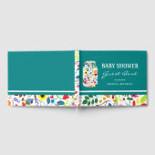 Floral Mason Jar Baby shower Gastenboek (Volledig)