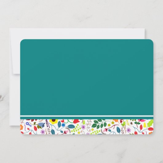 Floral Mason Jar Baby shower Kaart (Achterkant)