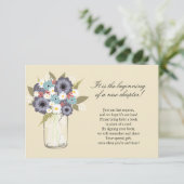 Floral Mason Jar Baby shower Kaart (Staand voorkant)