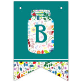 Floral Mason Jar Baby shower Vlaggetjes (Derde vlag)