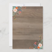 Floral Mason Jar BBQ Baby shower Uitnodiging (Achterkant)