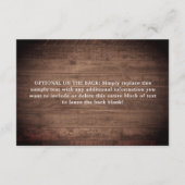 Floral Mason Jar Lights Monogram Bruiloft Details Informatiekaartje (Achterkant)