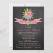 Floral Mason Jar op het Vrijgezellenfeest van het Kaart (Voorkant)