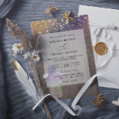 Floral Mason Jar Rustic Budget QR Code Wedding Kaart