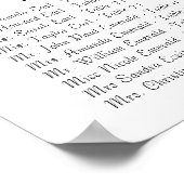 Floral Mason Jar Seating Chart Poster (Hoek)