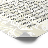 Floral Mason Jar Seating Chart Poster (Hoek)