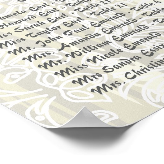 Floral Mason Jar Seating Chart Poster (Hoek)