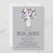 Floral Mason Jar Vrijgezellenfeest Kaart (Voorkant)