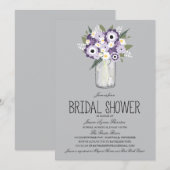 Floral Mason Jar Vrijgezellenfeest Kaart (Voorkant / Achterkant)