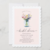 Floral Mason Jar Vrijgezellenfeest Kaart (Voorkant)