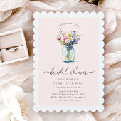 Floral Mason Jar Vrijgezellenfeest Kaart