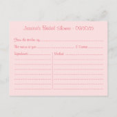 Floral Mason Jar Vrijgezellenfeest Recept Kaarten (Achterkant)