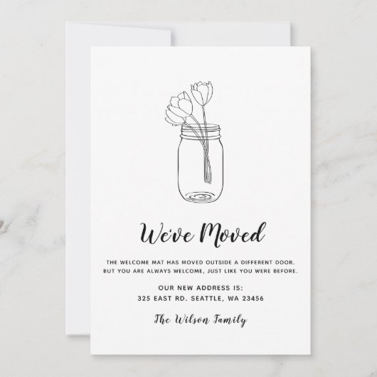 Floral Mason Jar We hebben een nieuw adres verplaa (Voorkant)