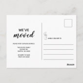 Floral Mason Jar We hebben een nieuw adres verplaa Briefkaart (Achterkant)