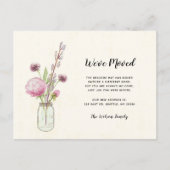 Floral Mason Jar We hebben een nieuw adres verplaa Briefkaart (Voorkant)