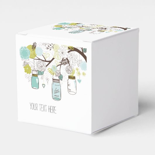 Floral Mason Jars Bedankdoosjes (Voorkant Zijde)