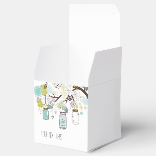 Floral Mason Jars Bedankdoosjes (Geopend)