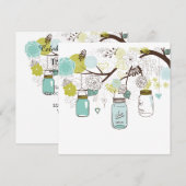 Floral Mason Jars Kaart (Voorkant / Achterkant)