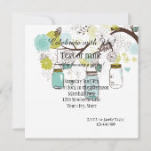 Floral Mason Jars Kaart (Achterkant)