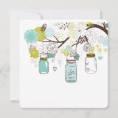 Floral Mason Jars Vrijgezellenfeest Kaart (Achterkant)