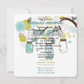 Floral Mason Jars Vrijgezellenfeest Kaart (Voorkant)