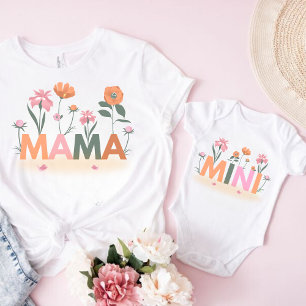 Floral Matching Mama dochter T-shirt