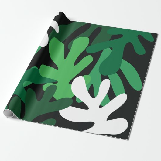Floral Matisse Wrapping Paper Cadeaupapier (Uitgerold)