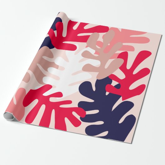 Floral Matisse Wrapping Paper Cadeaupapier (Uitgerold)