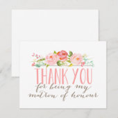 Floral Matron of Honor bedankt (Voorkant / Achterkant)