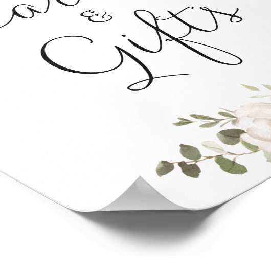 Floral Mauve Blush Elegant Bruiloft Kaarten Cadeau Poster (Hoek)