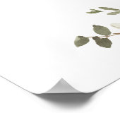 Floral Mauve Blush Elegant Bruiloft Welkomstbord Poster (Hoek)