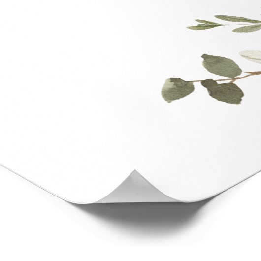 Floral Mauve Blush Elegant Bruiloft Welkomstbord Poster (Hoek)