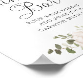 Floral Mauve Blush Elegant Wedding Mimosa Bar Poster (Hoek)