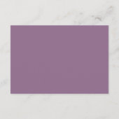 Floral Mauve Blush Zilver Bruiloft Details Informatiekaartje (Achterkant)