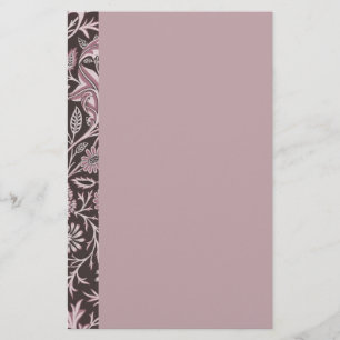 Floral Mauve en Chocolade Briefpapier