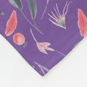 FLORAL Mauve Lila | MONOGRAM | CHRISTELIJK Fleece Deken (Hoek)