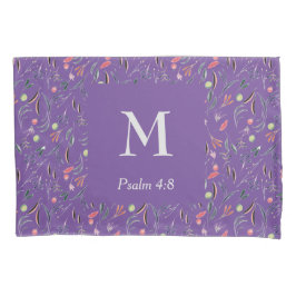 FLORAL Mauve Lila | MONOGRAM | CHRISTELIJK Kussensloop